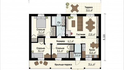 Проект дома Мейпл-Крик План 1