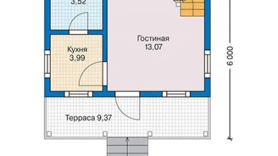 Проект дома Ольхон План 1 этаж