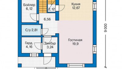 Проект дома Аэрис План 1 этаж