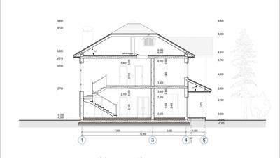 Проект дома Хенрик Разрез дома проекта Хенрик